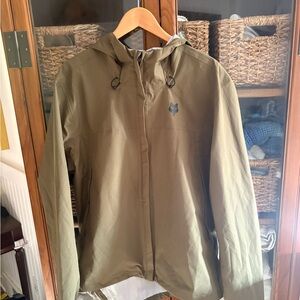 Fox ranger olive green rain and wind shell coat